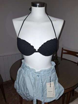Shorts Stradivarius Azul Talla Única