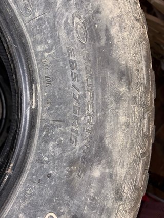 Ruedas discover at3 cooper 265/75/15