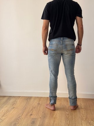 Nudie Jeans Lean Dean 28x32 Azul Claro Como Nuevo
