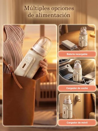 Calienta Biberones Portátil USB Temporizado