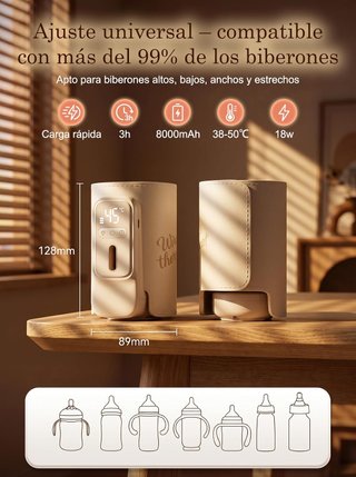Calienta Biberones Portátil USB Temporizado