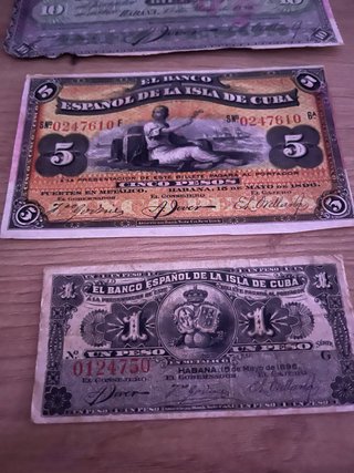 Lote 3 billetes cuba