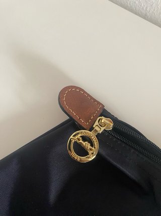Bolso Longchamp Negro Piel Marrón
