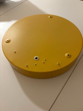Plafón LED Techo Redondo (Efecto Madera y Blanco)