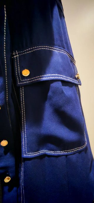 Vestido azul cortefiel