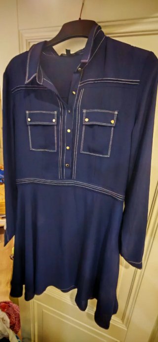 Vestido azul cortefiel