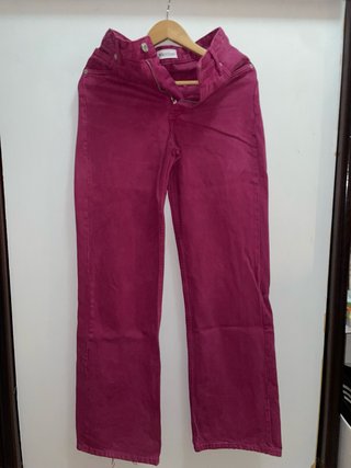 Vaqueros rectos fucsia