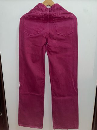 Vaqueros rectos fucsia