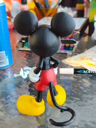 Muñeco Mickey Mouse 3D Pintado a Mano 12 cm