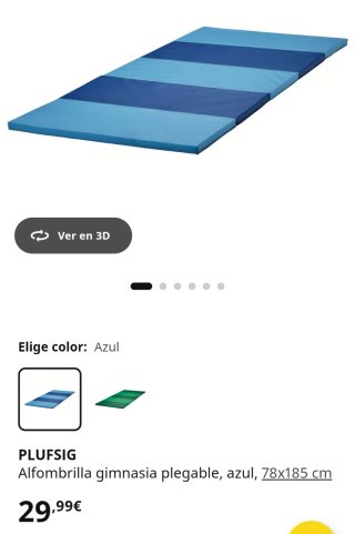 Colchoneta o Alfombrilla gimnasia plegable azul