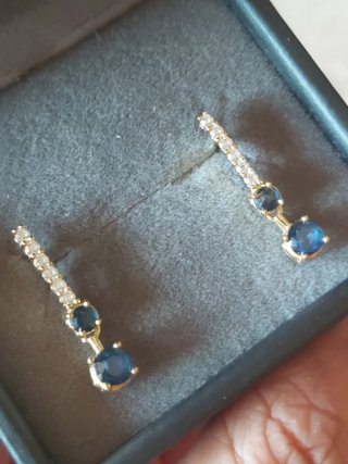Pendientes zafiros azules