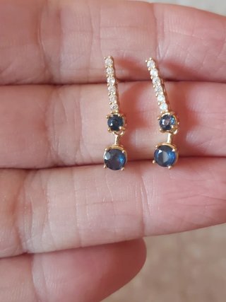 Pendientes zafiros azules