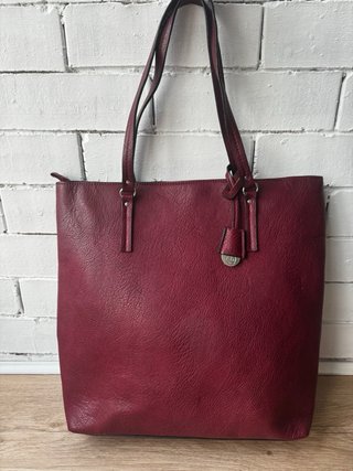 Bolso shopper burdeos