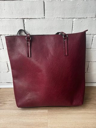 Bolso shopper burdeos