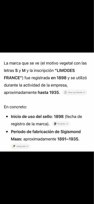🇫🇷 Limoges Platos Postre Flores Rosas