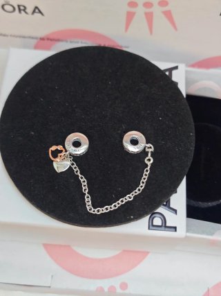 Cadena de seguridad Pandora plata Rose gold