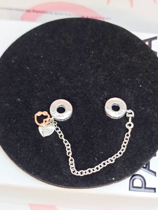 Cadena de seguridad Pandora plata Rose gold