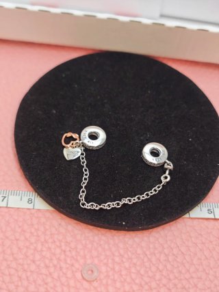Cadena de seguridad Pandora plata Rose gold
