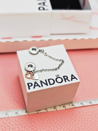 Cadena de seguridad Pandora plata Rose gold