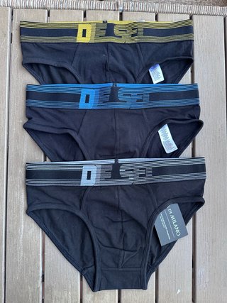 Pack 3 Calzoncillos Diesel Negro Multicolor
