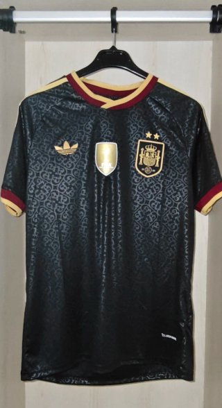 Camiseta España 2 estrellas Adidas Negra