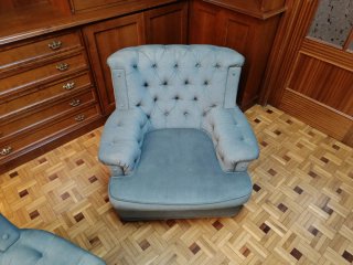 2 Sillones Capitone Grises