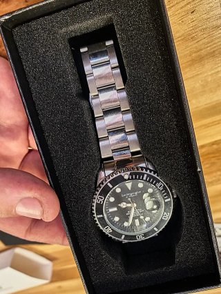 Reloj Automático Buceo Acero Negro