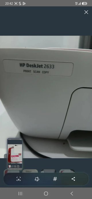 Impresora HP Roja y Blanca