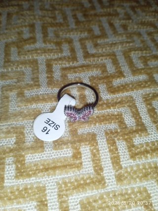 Anillo de acero y brillantes