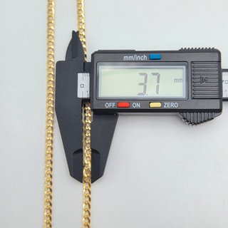 Cadena Barbada Cubana de oro de 18k. 11.1 g. 58cm.