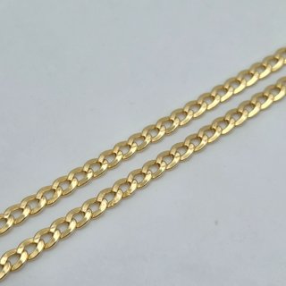 Cadena Barbada Cubana de oro de 18k. 11.1 g. 58cm.