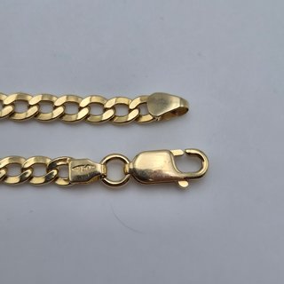 Cadena Barbada Cubana de oro de 18k. 11.1 g. 58cm.