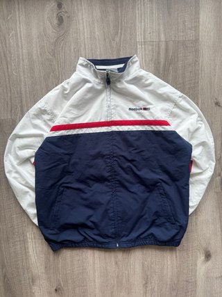 Reebok vintage Chaqueta 90s track blanca azul M