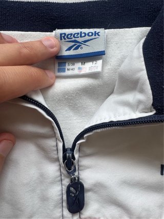 Reebok vintage Chaqueta 90s track blanca azul M