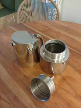 Cafetera italiana de acero inoxidable