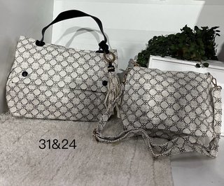 Lote 2 Bolsos gris  y Negro