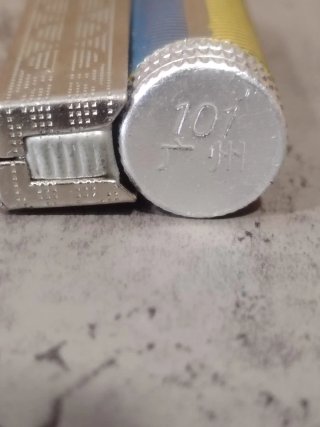 Mechero antiguo coleccionista plata y azul