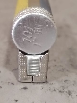 Mechero antiguo coleccionista plata y azul