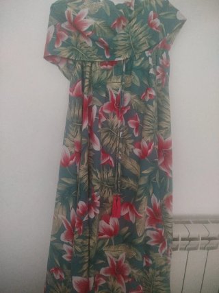 Vestido largo estampado floral XXL