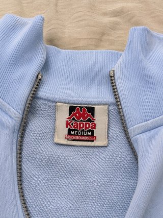 Kappa Mezza Zip Vintage Azzurro Oversize