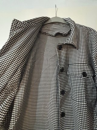 Sobrecamisa cuadros blanco y negro