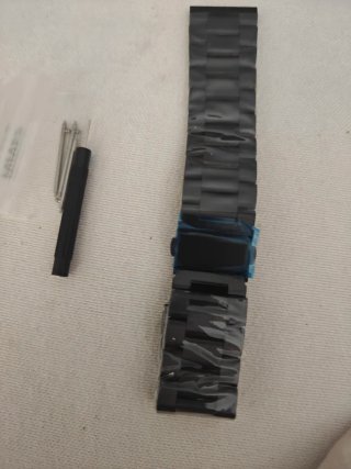 Correa de reloj acero negro hombre