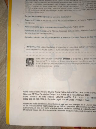 Matemáticas 6o de Primaria