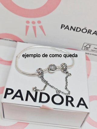 Pandora Cierre Clip Plata con Cadena