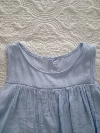 Blusón sin mangas azul