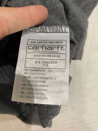 Camiseta Carhartt gris algodón