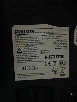 Televisor Negro Philips 55” pulgadas