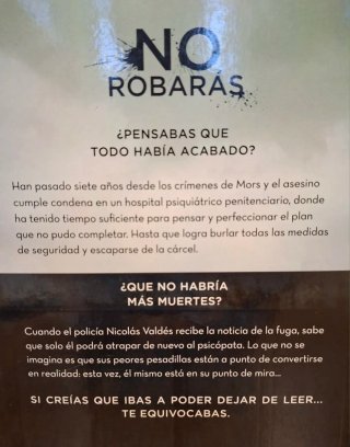 Lote novela negra No morirás No robarás No morirás