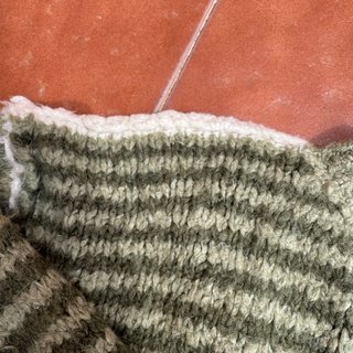 Jersey verde con lana talla unica adaptable