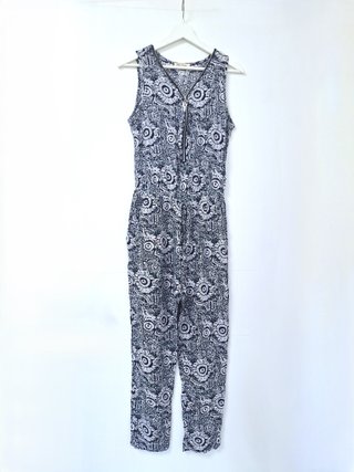 Mono Largo Azul Marino Estampado  L-XL